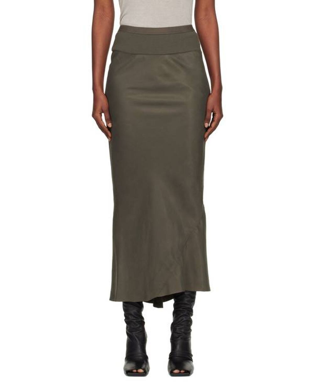 RIck Owens Gonna Calf Bias Skirt in Bosco 42 US 6